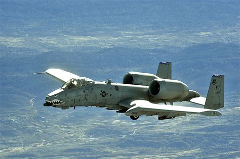 A-10 Warthog Fighter Jet maneuvering in flight